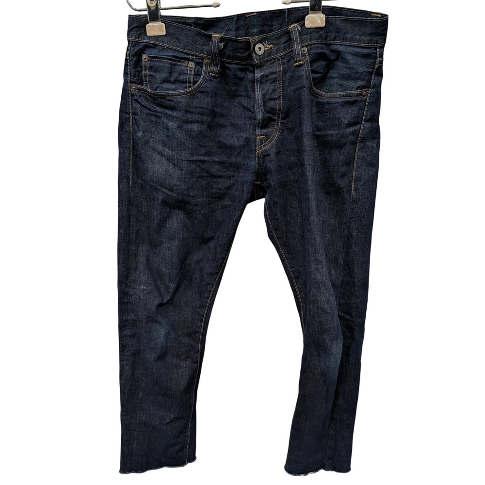 Rogue Territory SK Skinny Japanese Selvedge Denim Jeans Indigo Raw Hem- 31/28